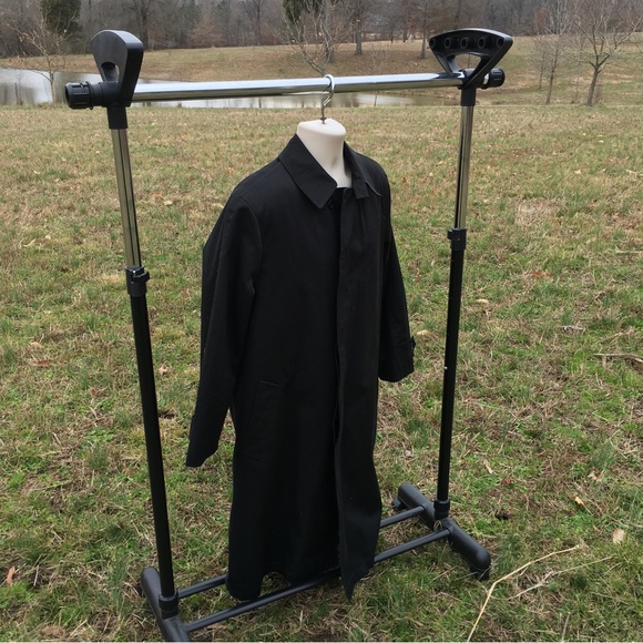 Jean-Paul Germain Elements All Weather Black Mens Trench Coat Sz 38R - Picture 8 of 10